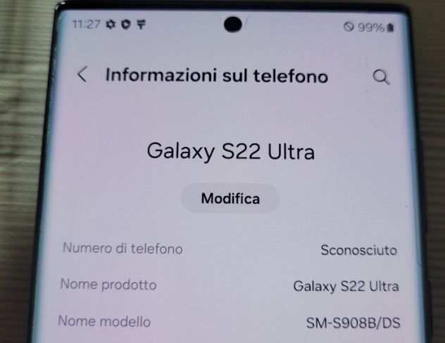 SAMSUNG Galaxy S22 Ultra 5G Dual Sim Funzione Note con S Pen Fascia Alta