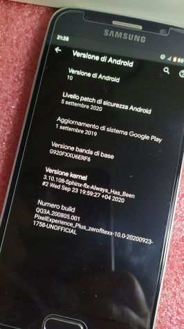Samsung Galaxy S6 SM-G920F Android 10 Pixel - nero