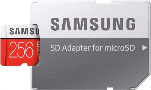 Samsung microSD da 256Gb evo plus  UHS-I, classe U3, fino a 100 MBs,