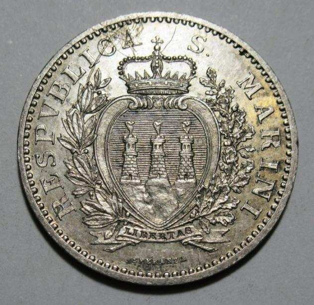 San Marino. 1 Lira 1898