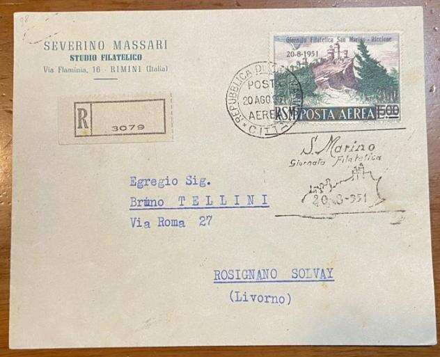 San Marino 19292007 - Selezione del Periodo Storia postale Marcofilia FDC San Marino Italia - Sassone annullamenti