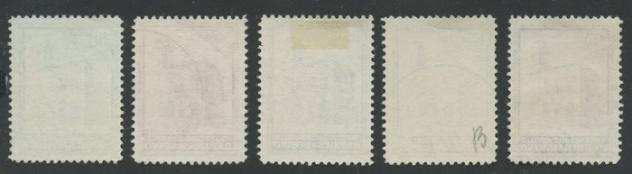 San Marino 1932 - Inaugurazione del palazzetto della posta, la serie completa di 5 valori usati - Sassone S.29