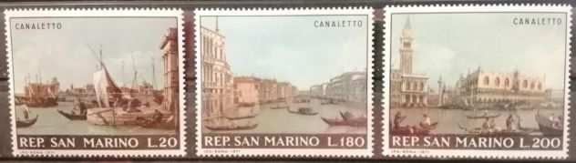 San Marino 1971 - Serie Canaletto 3 francobolli - NUOVO Gomma Integra