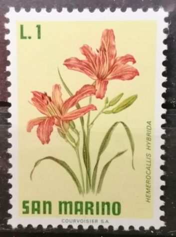 San Marino 1971 - Serie Fiori quotGigliquot - 4deg emissione NUOVO Gomma Integra