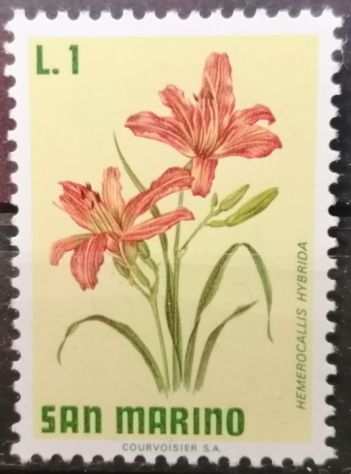 San Marino 1971 - Serie Fiori quotGigliquot - 4deg emissione NUOVO Gomma Integra