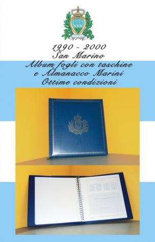 San Marino 19902000 - Album con i 58 fogli con taschine e almanacco Marini del periodo. Ottime condizioni.