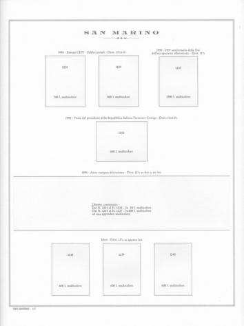 San Marino 19902000 - Album con i 58 fogli con taschine e almanacco Marini del periodo. Ottime condizioni.