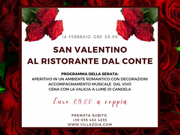 San Valentino 2023 al ristorante Dal Conte