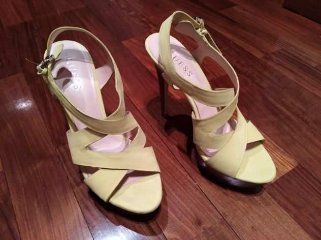 sandali Guess da donna tacco 10 numero 37 colore giallo limone