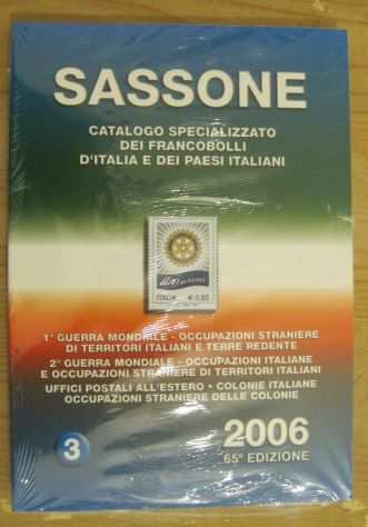 Sassone, Catalogo dei francobolli dItalia e paesi italiani, 2006