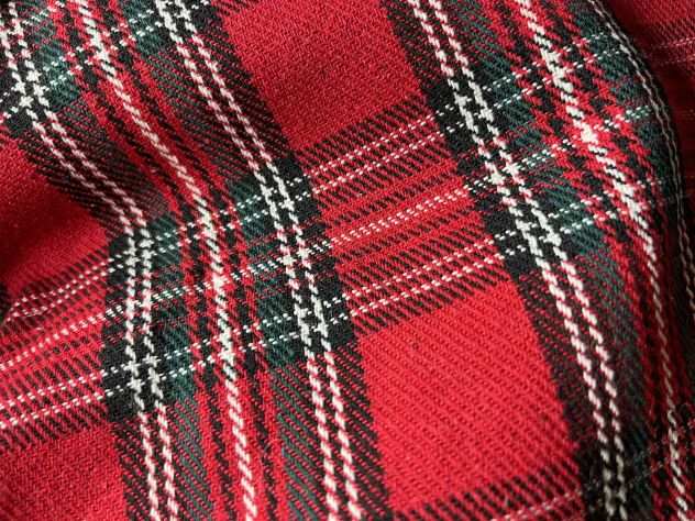 Scampolo tessuto tartan scozzese rosso