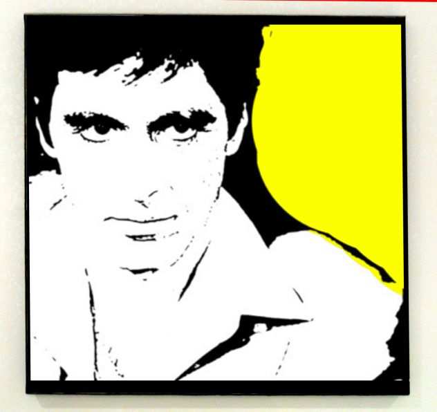 Scarface dipinto a mano pop art Al Pacino
