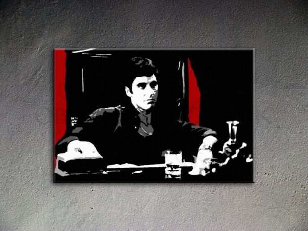 Scarface dipinto a mano pop art Al Pacino