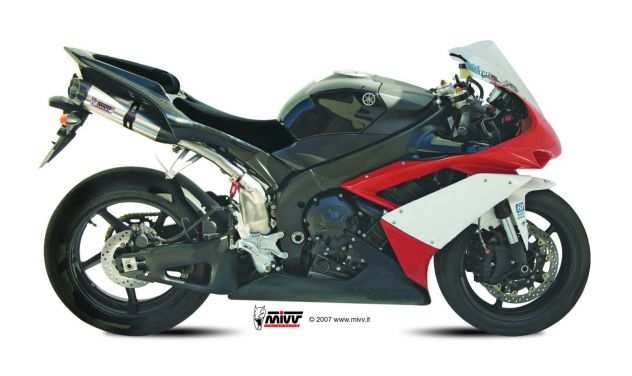 Scarico per Yamaha R1 09-14 Mivv Suono Akrapovic Slip On titanio carbonio