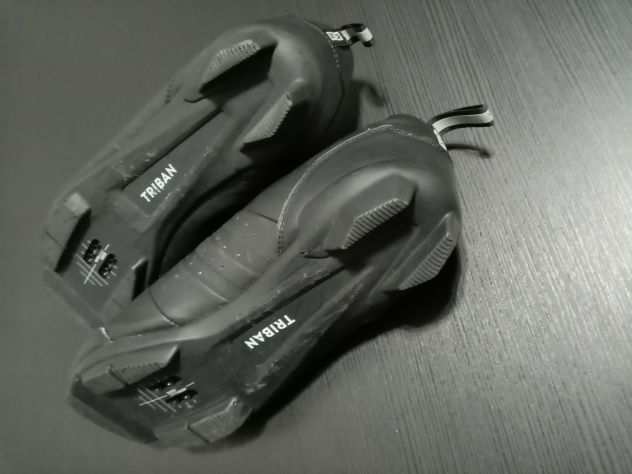 SCARPE CICLISMO NERE RIFRANGENTI TRIBAN MTBGRAVEL 500 N. 45