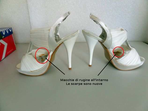 Scarpe da donna. Da cerimonia (NUOVE) Stock magazzino (bianche) N.36