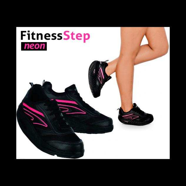 Scarpe Donna Fitness Step NERE FUXIA NEON tg 36