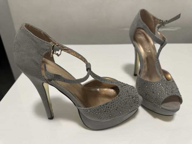 Scarpe donna in camoscio grigio