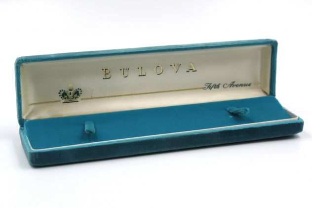 Scatola DEpoca Bulova 5th Avenue N. 274 Velluto Azzurro Anni 60 Classic