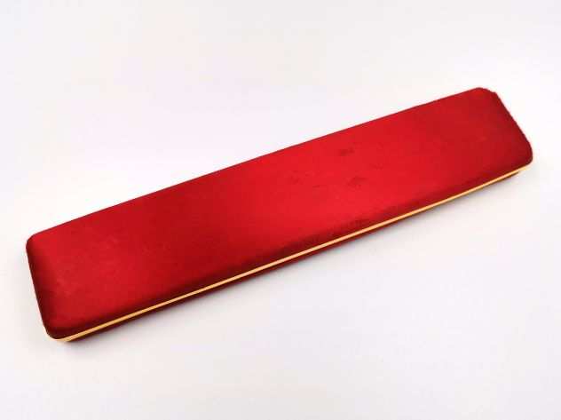 Scatola Fulgor N.199 Raso Rosso Finiture Laminate Gold Vintage