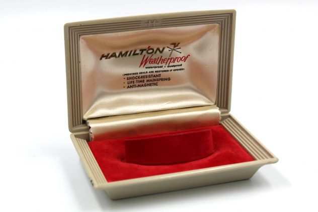 Scatola Hamilton Vintage Ndeg 186 Modelli Woterproof Interno Velluto Rosso