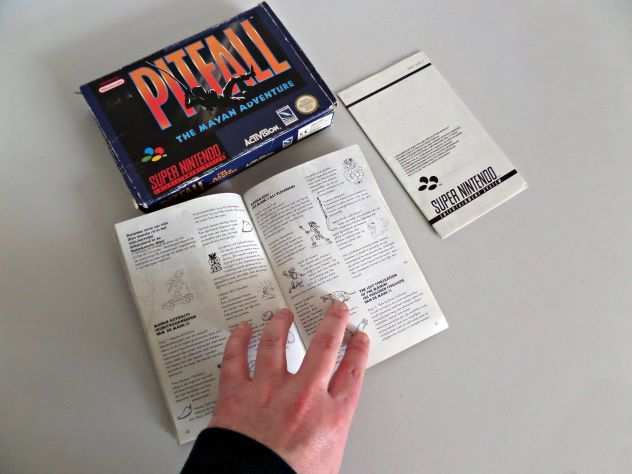 Scatola originale gioco PITFALL ORIGINALE per SNES