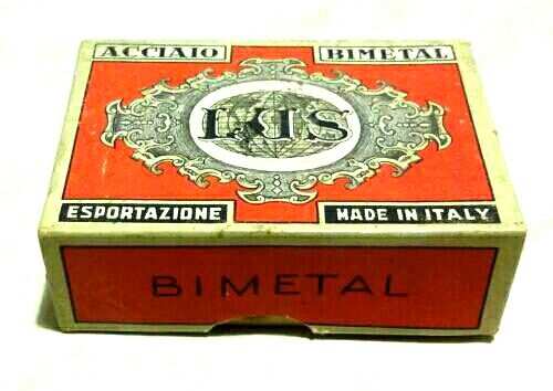 Scatola pennini Lus Bimetal in acciaio n.1931 EF Made in Italy nibs nuovo
