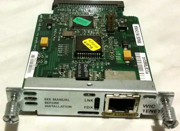 Scheda Cisco 1 porta Ethernet Interface WIC 1ENET ricondizionata