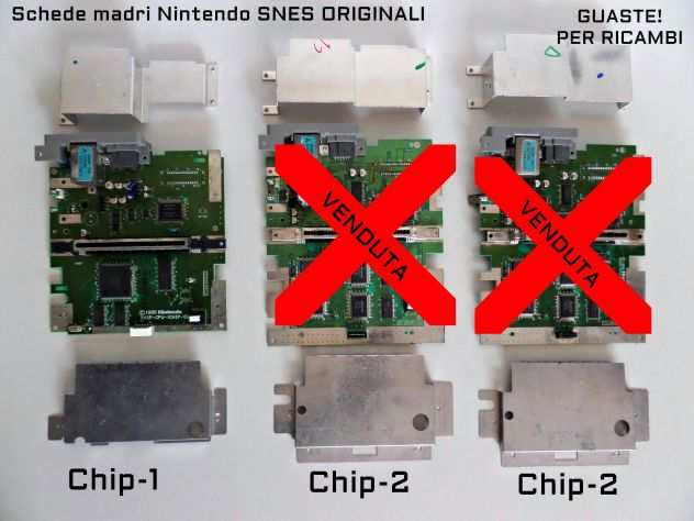 Scheda madre Nintendo SNES Originale, (GUASTA) per ricambi