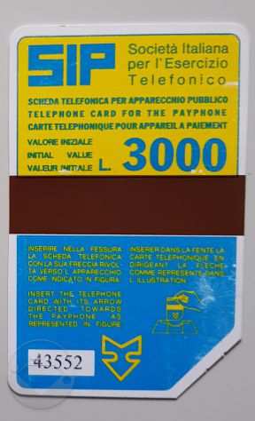 SCHEDA TELEFONICA 3000 Lire SIP 8202