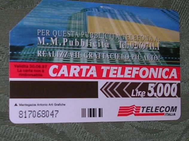 SCHEDA TELEFONICA ITALIA 3