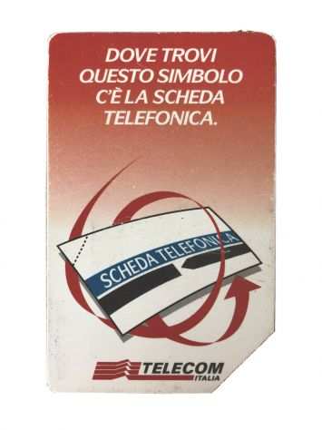 Scheda telefonica Telecom Simbolo scheda rossa