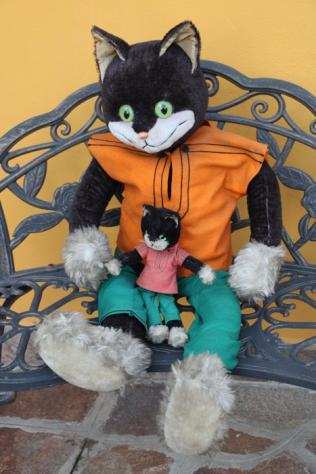 Schuco Bigo Bello kat, 83cm 1950-1960 - Statuetta - (1) - feltro, peluche