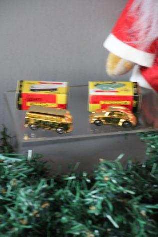 Schuco kerstbeer met 2 vergulde auto miniaturen - Orsacchiotto - 1990-2000 - Germania