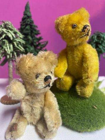 Schuco twee miniatuur teddybeertjes - Statuetta - (2) - mohair
