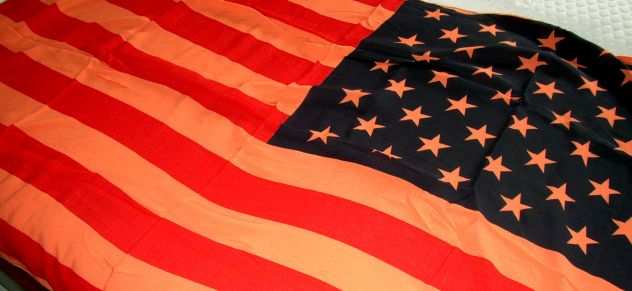 sciarpa cotone usa flag effetto arancio