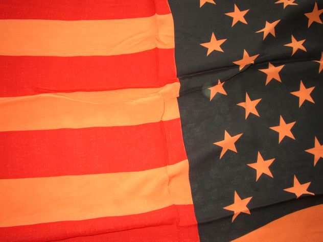 sciarpa cotone usa flag effetto arancio