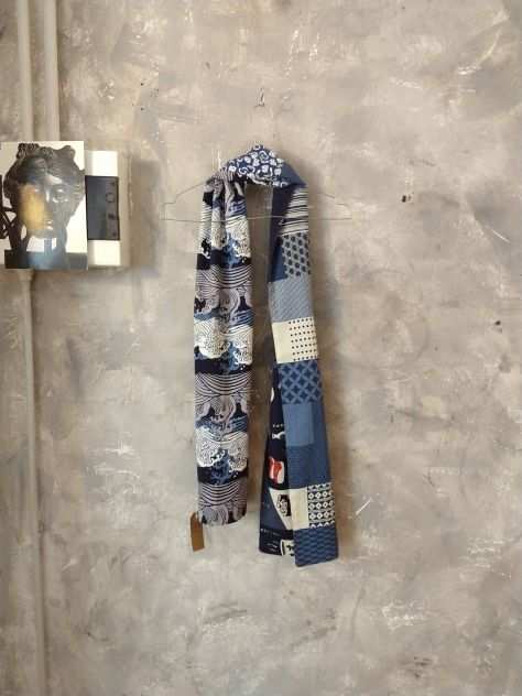 Sciarpa in cotone realizzata con 4 tipi di tessuto originali giapponese