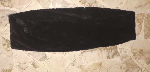 Sciarpa nera ad anello in pelliccetta