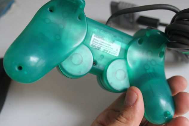 SCPH 1200 Sony PlayStation PS1 TRASPARENTE Controller Verde Smeraldo usato buono