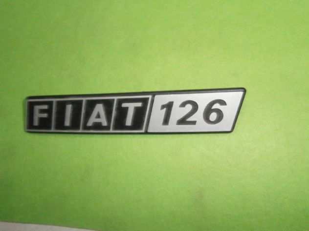 Scritta logo targhetta posteriore Fiat 126 NUOVA targhetta logo