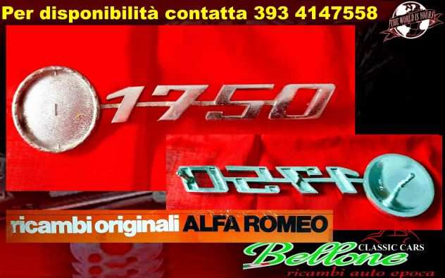 Scritta posteriore Alfa Romeo 1750 originale Bomisa usata