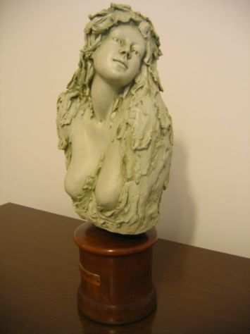 Scultura GIANNI VISENTIN Busto Velato Richelieu Porcellana Biscuit
