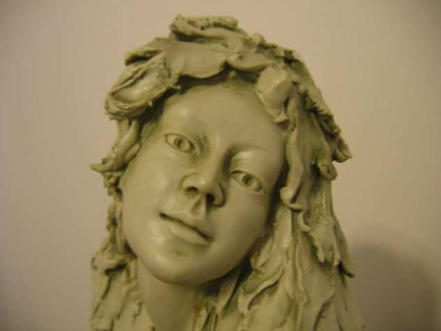 Scultura GIANNI VISENTIN Busto Velato Richelieu Porcellana Biscuit