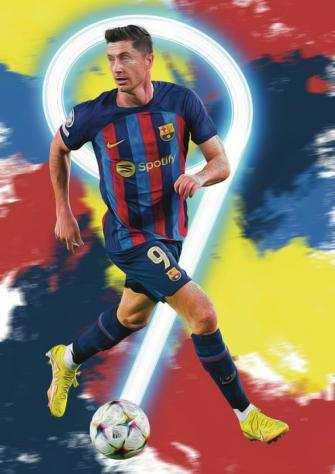 SDIMART - FC Barcelona - Robert Lewandowski 9 Neon Barccedila LIMITED EDITION 12 wCOA