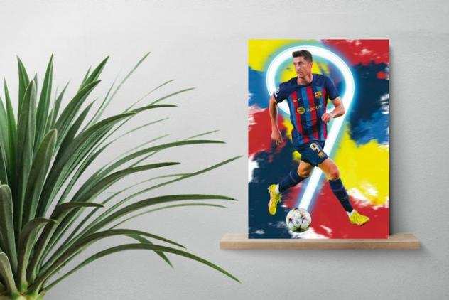 SDIMART - FC Barcelona - Robert Lewandowski 9 Neon Barccedila LIMITED EDITION 12 wCOA