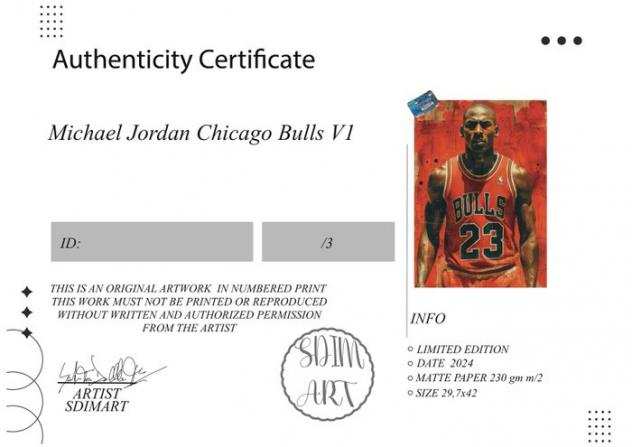 SDIMART - Michael Jordan Chicago Bulls V1 33 wCOA LAST COPY