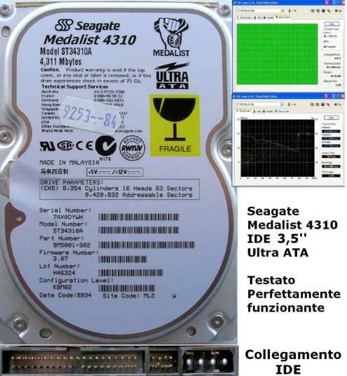 Seagate Medalist 4310 ST34310A 4,3 GB Ultra ATA IDE Hard Disk 3,5.