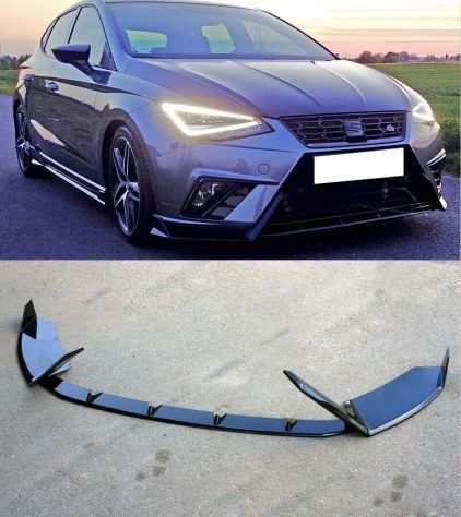 SEAT IBIZA V 2017 SPOILER FR SOTTO PARAURTI ANTERIORE ABS NERO SPLITTER 0031