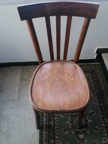 Sedia vintage con intarsio sulla seduta